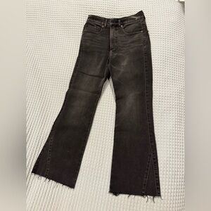 Express Dark Gray Flare Jeans